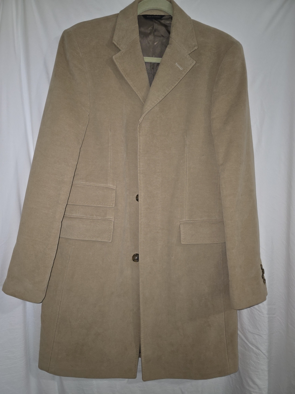 Banana Republic Men’s Camel Topcoat Jacket – Size Small – Classic Tailored Coat